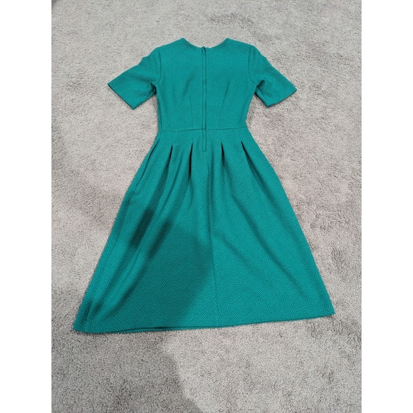 H&M Green Fit and Flare Dress with Pockets Short Sleeve Size 4 - Picture 8 of 9